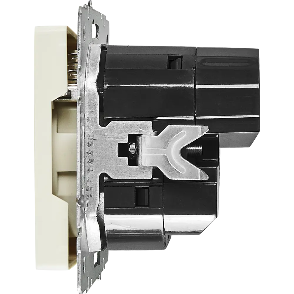 Розетка IEK Brite с USB-портом для скрытого монтажа в бежевом цвете 87761507 STLM-1112647 - Вид №2