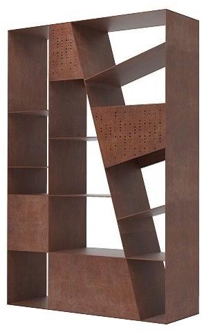 TrackDesign Двусторонний открытый книжный шкаф из стали Corten ™  Ar0889  - Вид №1