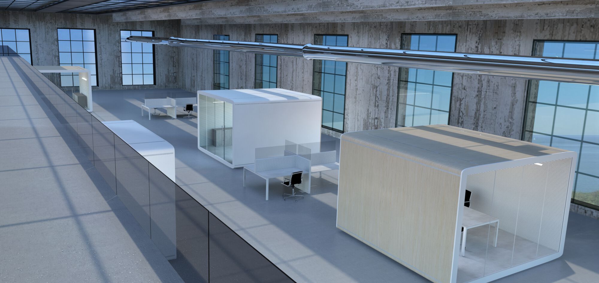 Мультимедийная многосторонняя акустическая офисная кабина со встроенным освещением Stefani акустическая коробка ARCH-00117757 - Вид №5