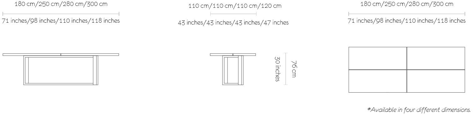 MORADA Прямоугольный обеденный стол из дуба  Tavolata dt  - Вид №6