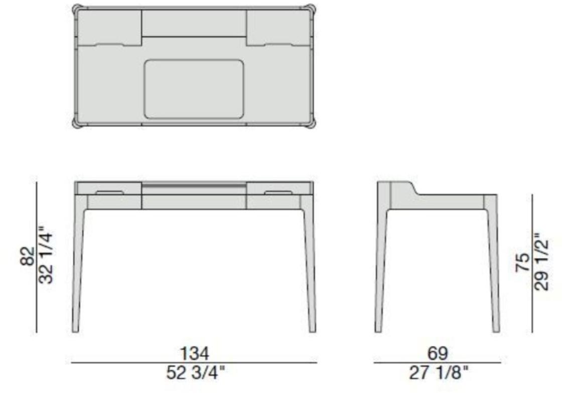 Porada Письменный стол из дерева с ящиками Iron sun-id-1351099 - Вид №5
