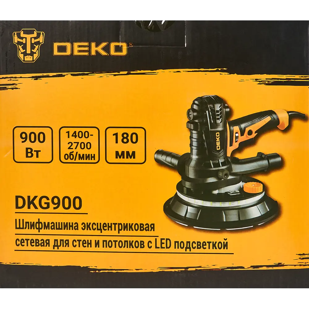 Машина шлифовальная для стен и потолков сетевая Deko DKG900, 900 Вт, 180 мм 85415008 STLM-2128902  - Вид №7