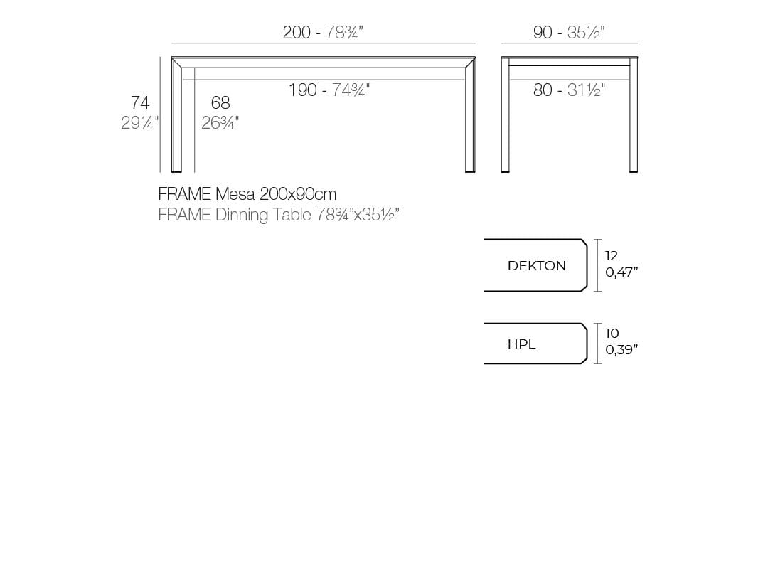 Полиэтиленовый садовый стол Vondom рамка ARCH-00127028 - Вид №11