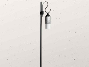 Железный и стеклянный светодиодный уличный фонарь для сада