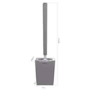 Ёршик для унитаза BEROSSI Spacy в подставке, дымчато-серый 89377093