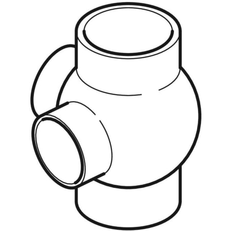 GEBERIT 365.325.16.1 Крестовина шаровая Geberit PE 88,5°, соединения 90° смещенные  - Вид №1