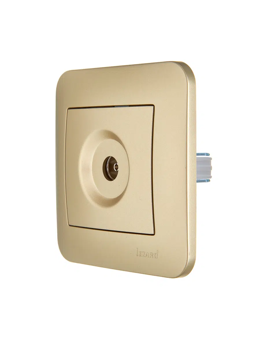 ASTI Розетка ТВ оконечная золото LEZARD 7081-3636-130 - Вид №3