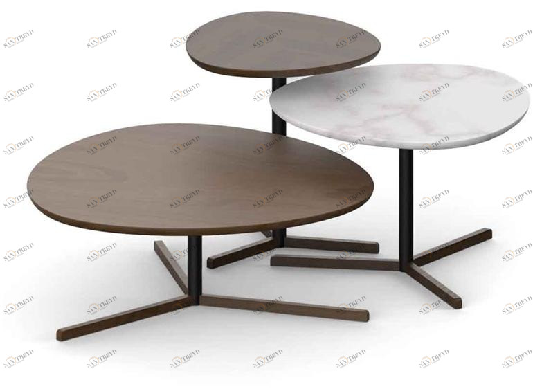 Sicis Деревянный журнальный столик с основанием 3 звезды sun-id-1461666