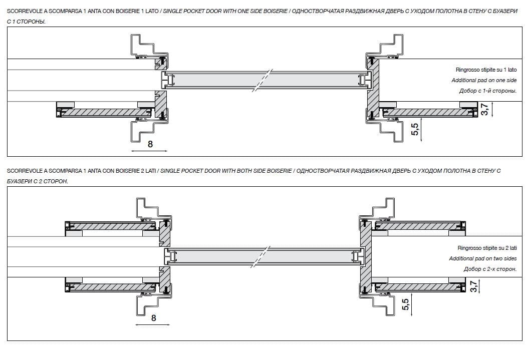 Дверь из закаленного стекла Longhi Aluminiun Chic-Doors ARCH-00132171 - Вид №10