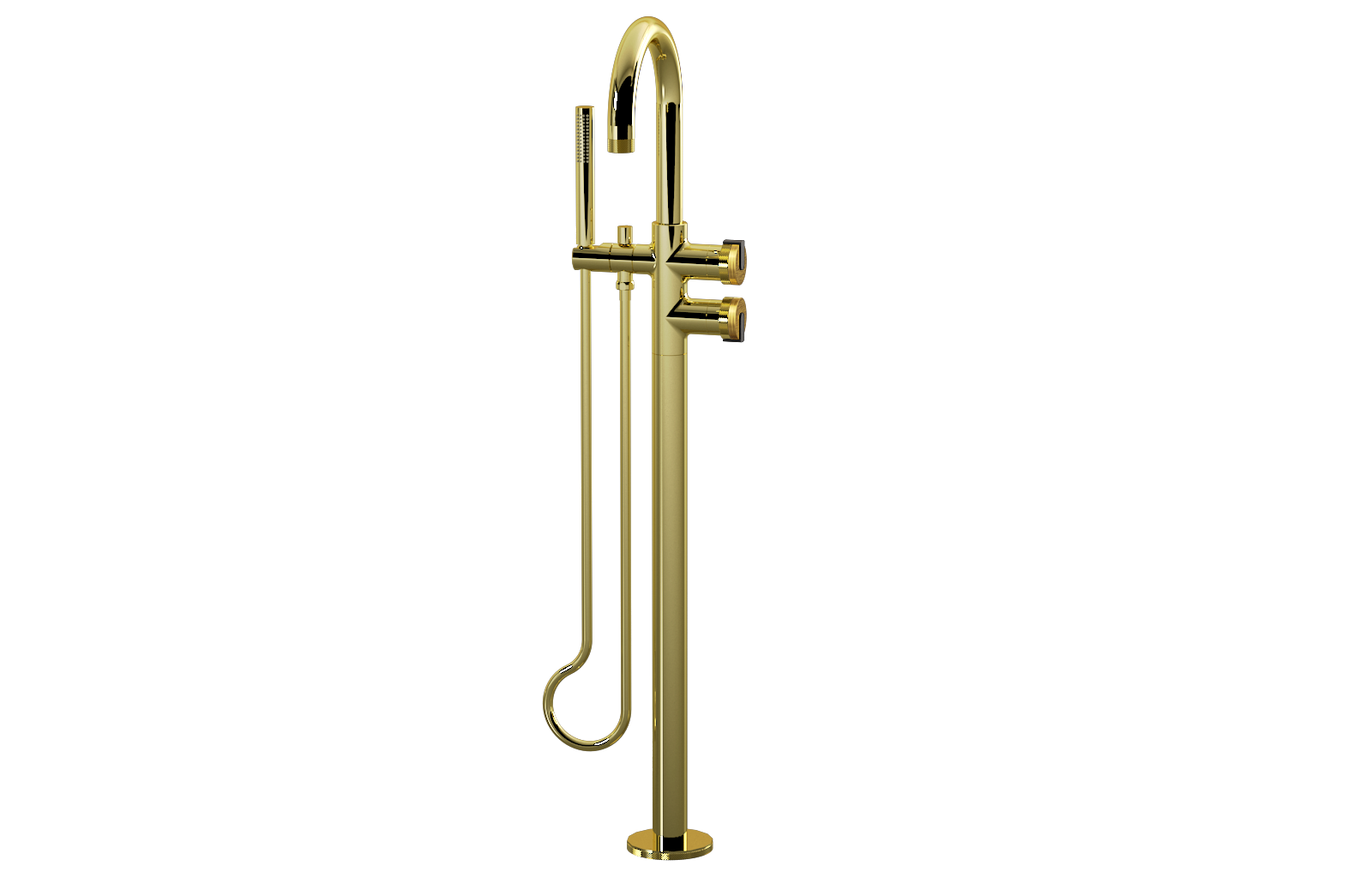 E-11554-R1BAU-L1MBK-PB Смеситель напольный отдельностоящий (внешняя часть) GRAFF MOD+