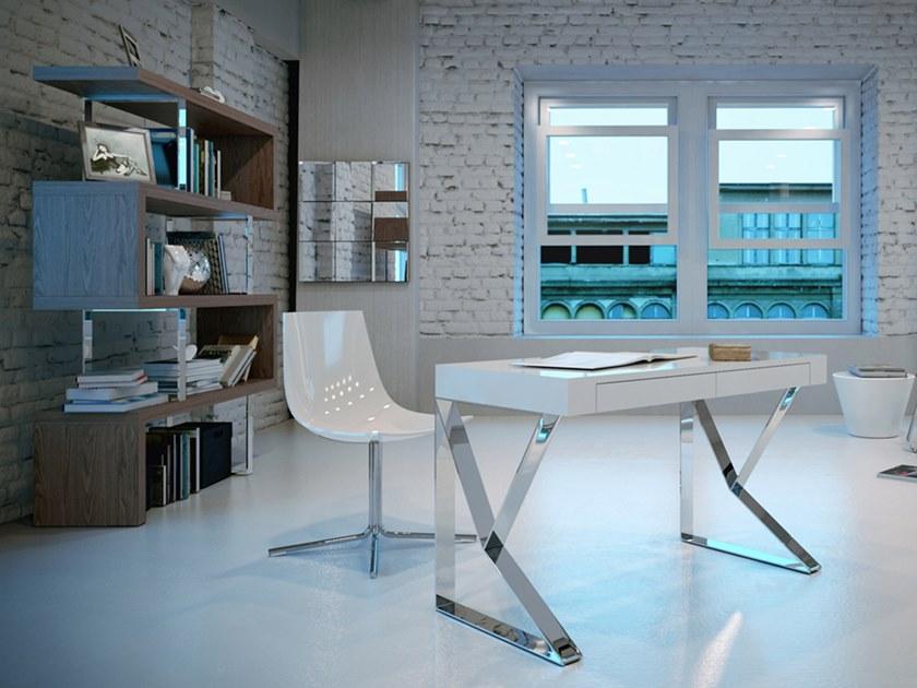 Angel Cerdá Прямоугольный стол из нержавеющей стали и дерева Urban deco 3014 Angel Cerda - Вид №1