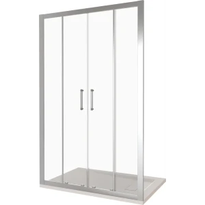 Душевая дверь Makiato 170x190см раздвижная профиль хромированный стекло прозрачное 5мм