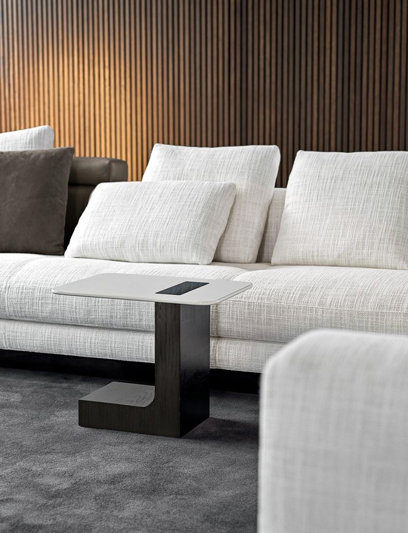 Minotti Прямоугольный деревянный журнальный столик с лакированной столешницей Block sun-id-1455464 - Вид №2