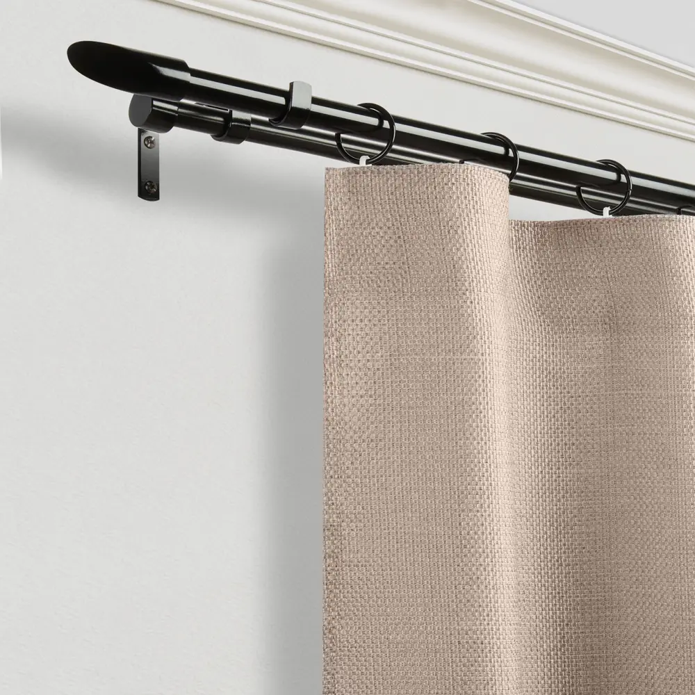 Карниз двухрядный раздвижной d19/16 мм наконечник скол 160-320 см цвет черный ORBIS STLM-2023951 - Вид №4