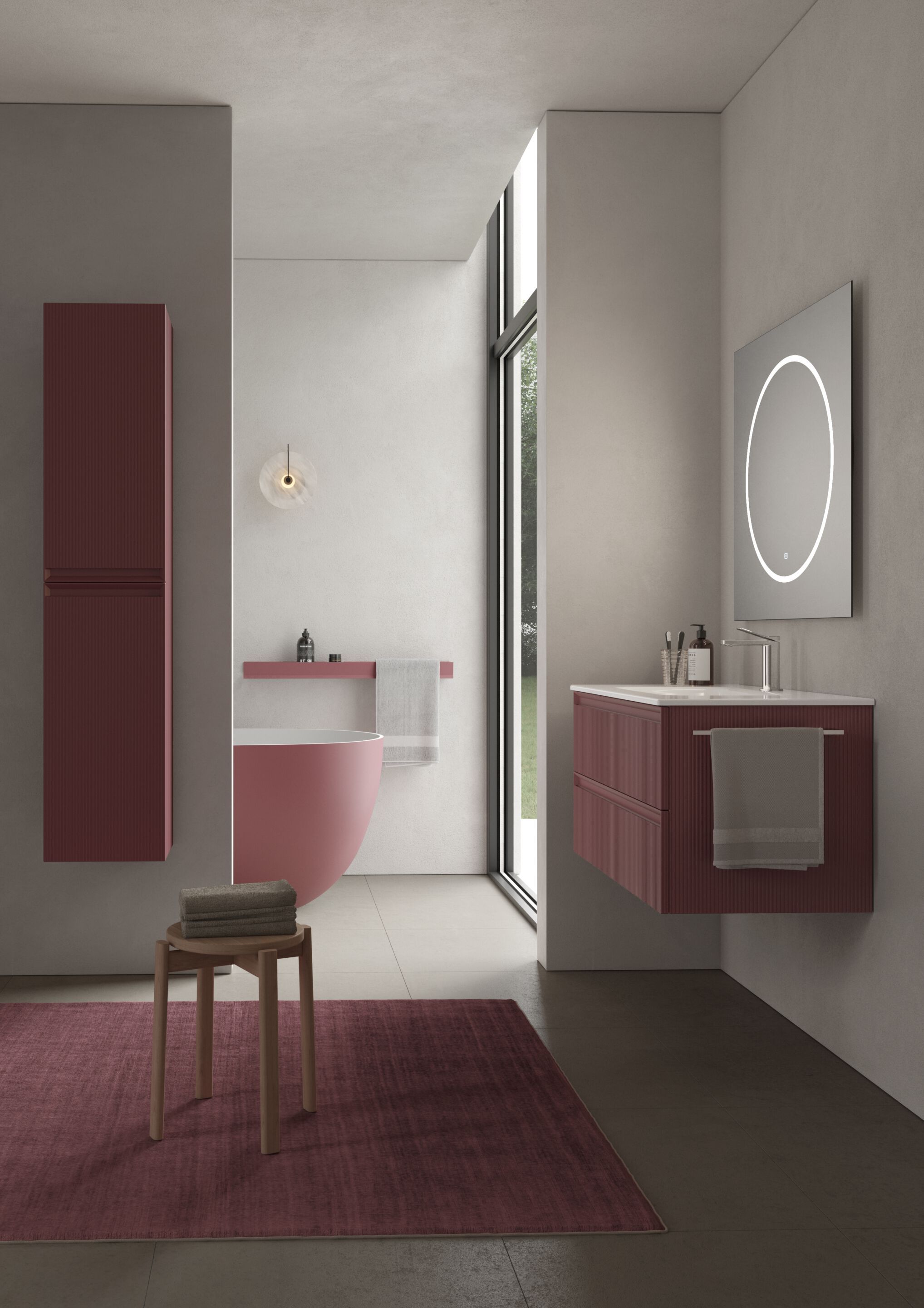 Подвесной шкаф с одной раковиной со встроенной раковиной Ideagroup Play ARCH-00071145 - Вид №1