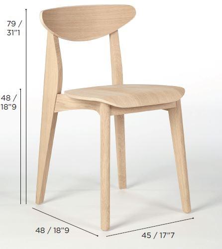 Wildspirit Деревянный стул с открытой спинкой Ink sun-id-1486424 - Вид №5