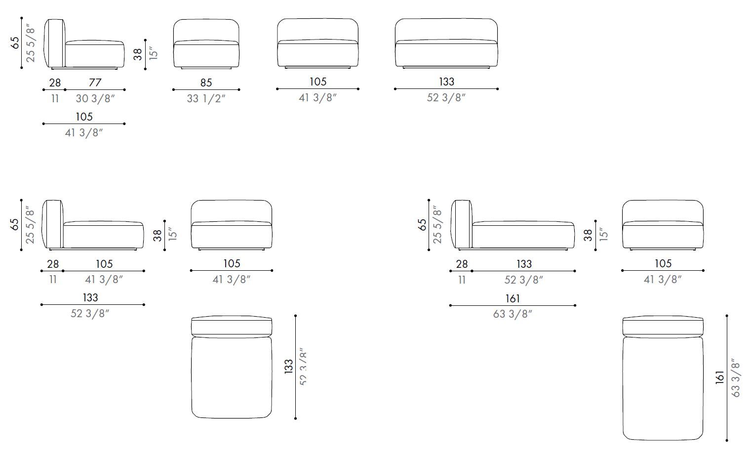 Модульный садовый диван Désirée divani Dorvan ARCH-00128294 - Вид №9