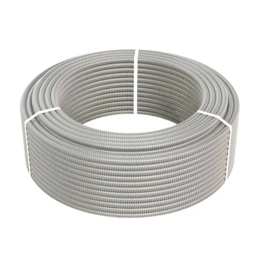 Труба гофрированная Lexman ПВХ D16 мм 25 м легкая с зондом цвет серый 88209224 STLM-2209099  - Вид №2