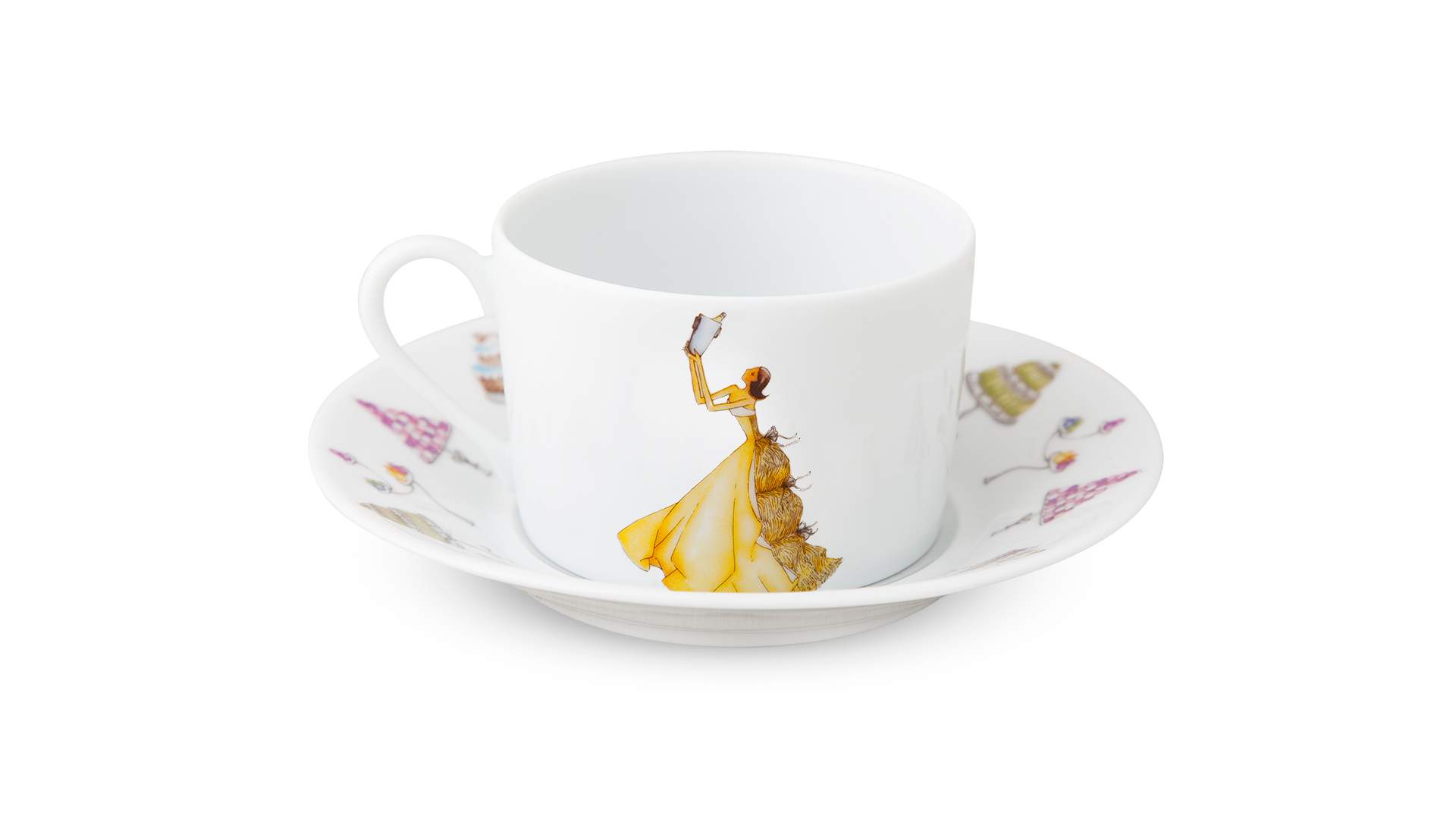 10550855 Haviland Набор из 4 чашек чайных 200мл "Мадам принимает гостей" Фарфор  - Вид №4