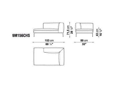 Угловой диван из ткани B&B Italia Michel ARCH-00050009 - Вид №17