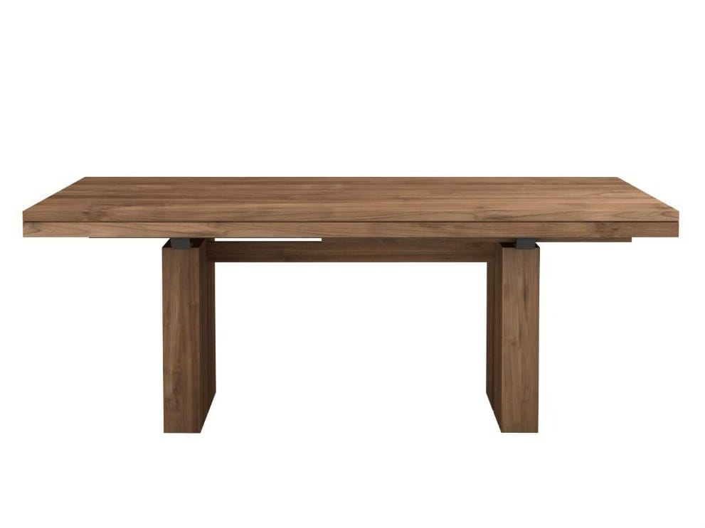 Выдвижной прямоугольный стол из тикового дерева Ethnicraft Double ARCH-00012752