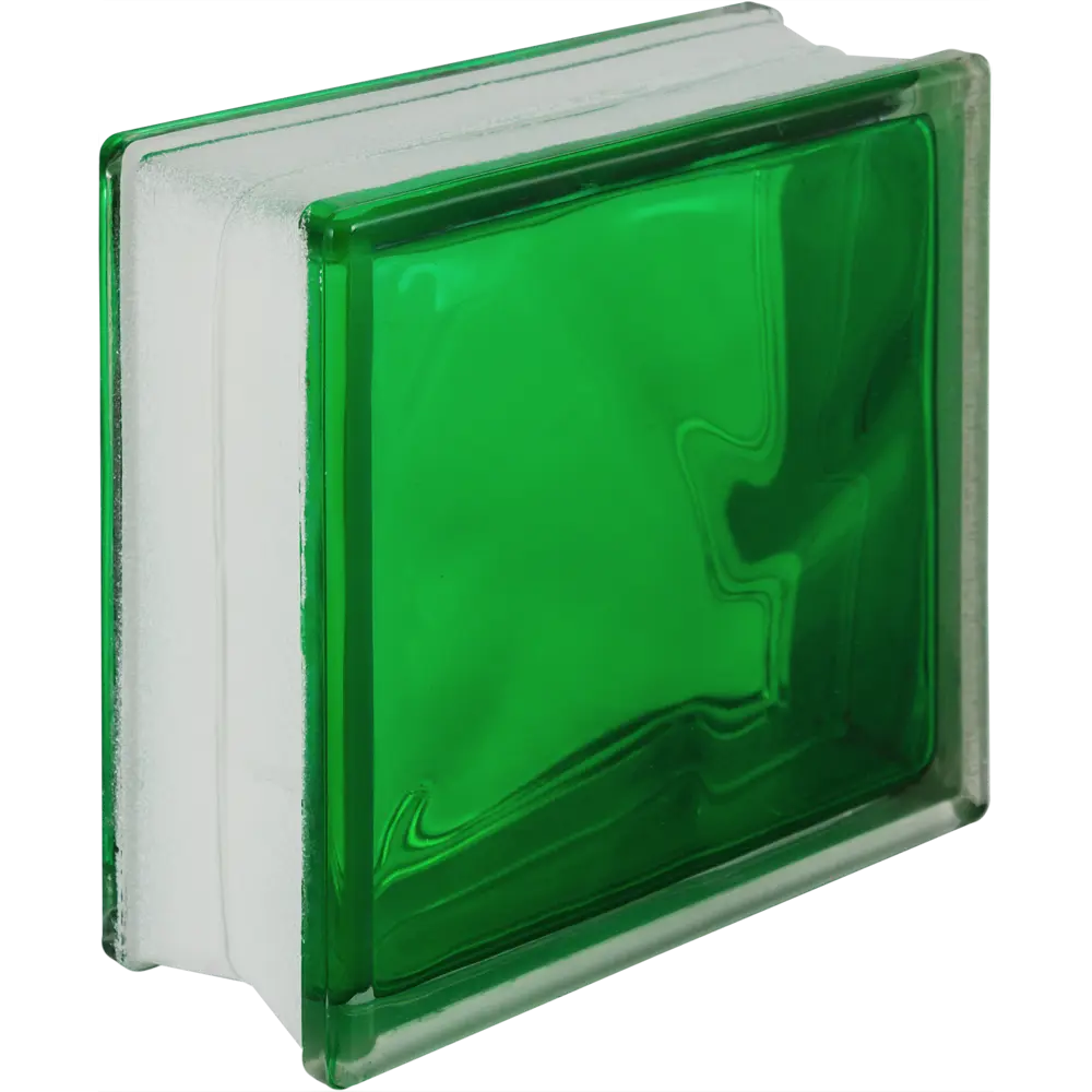 Стеклоблок Богема Волна цвет ярко-изумрудный VITRABLOCK STLM-2124872