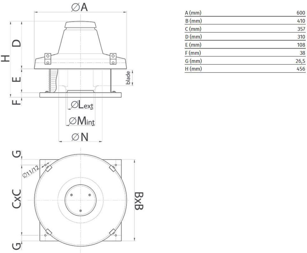 Vortice Центробежный потолочный вентилятор с радиальным выпуском Torrette tr-e 15115 - Вид №1