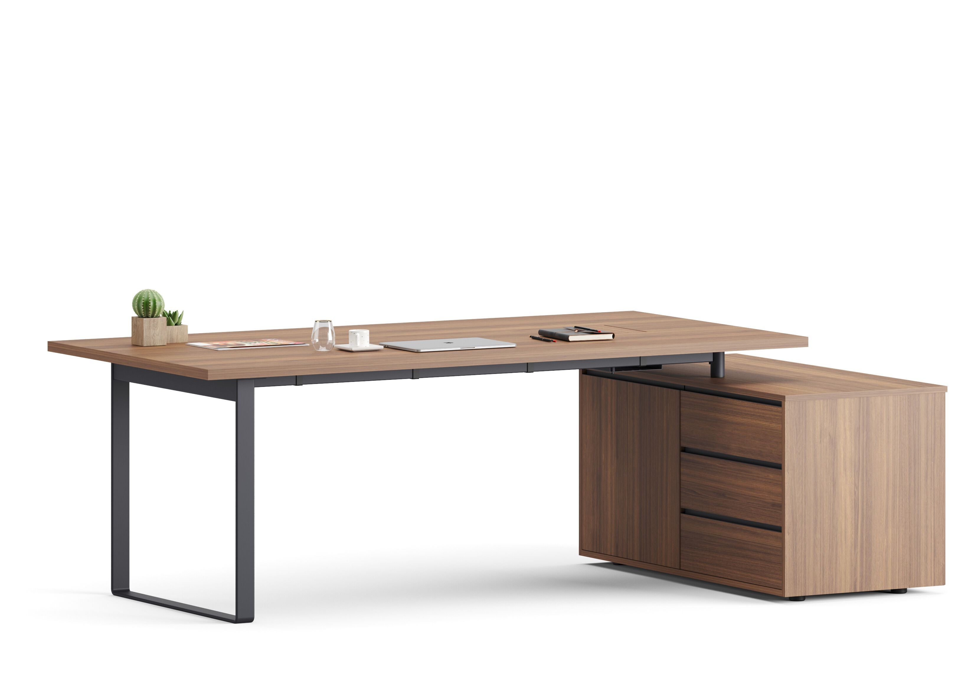 Деревянный направленный угловой стол с ящиками Ersa Andante ARCH-00091299 - Вид №2