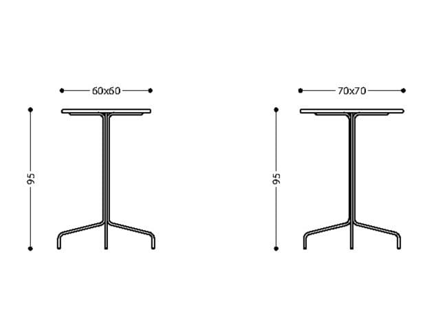 Высокий стол для контракта на основе спиц LAMM Lucky ARCH-00068503 - Вид №3