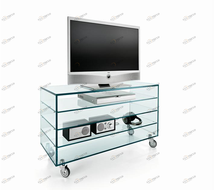 Tonelli Design Стеклянная тумба под ТВ на колесиках sun-id-1344803