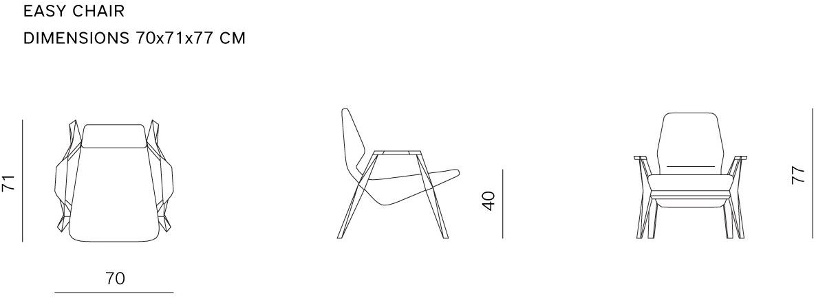 prostoria Мягкое кресло с подлокотниками Oblique sun-id-1378987 - Вид №5