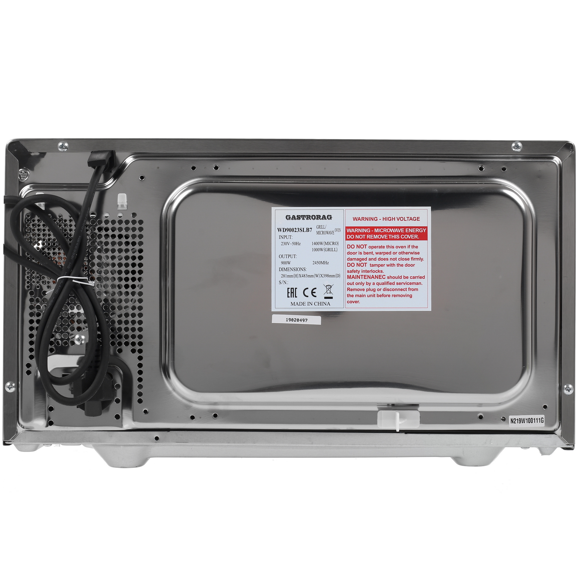 7993221 Микроволновая печь Gastrorag WD90023SLB7 серебристый STDN-0036145 - Вид №6