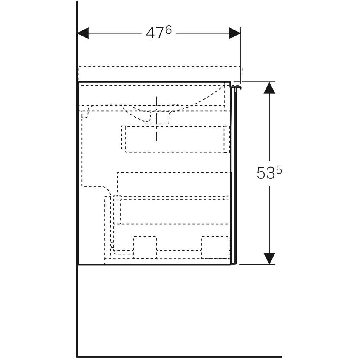 Двойной умывальник с ящиками Geberit Acanto ARCH-00098199 - Вид №2