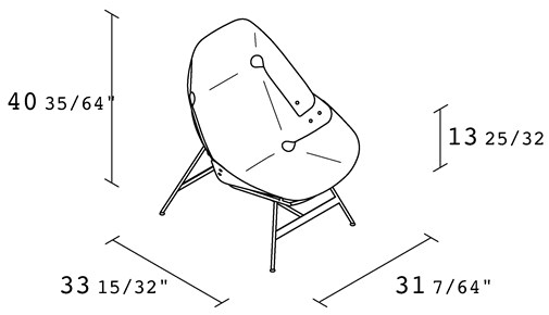 Alias Кресло из фанерованной древесины с высокой спинкой Time 53a / 53b - Вид №7