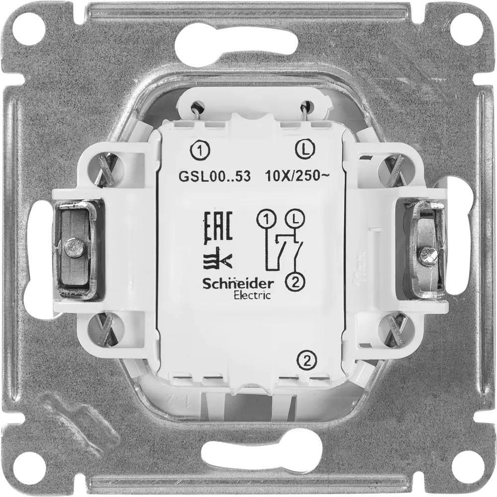 Выключатель проходной встраиваемый Systeme Electric Glossa СХ5А 2 клавиши с подсветкой цвет молочный 84730735 STLM-2208923 - Вид №2