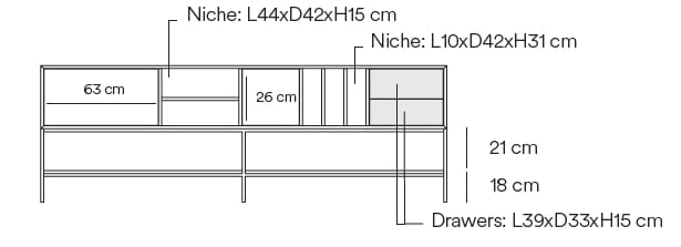 МДФ ТВ шкаф с ящиками TEULAT Platt ARCH-00034778 - Вид №10
