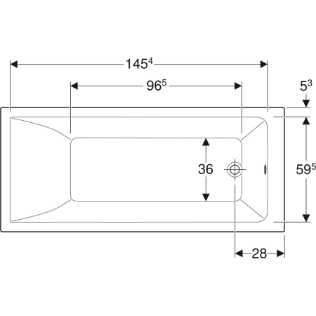 554.301.01.1 Прямоугольная ванна Geberit Renova Plan Geberit  - Вид №18