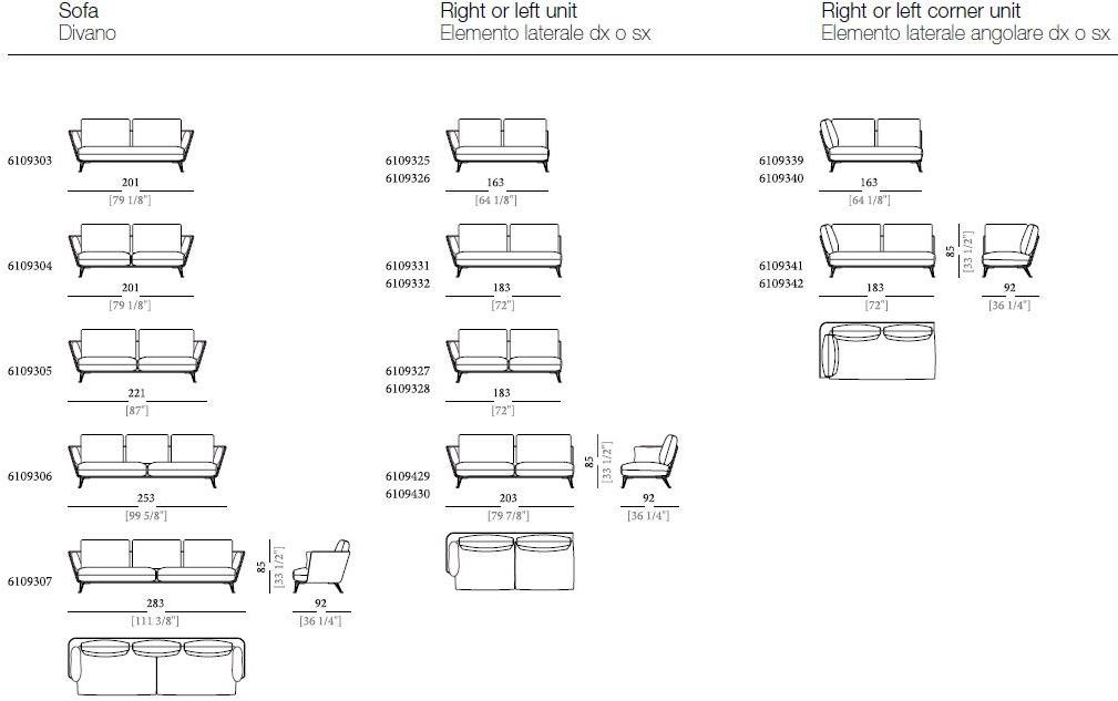 Arketipo Диван из ткани Morrison sun-id-1408759 - Вид №7