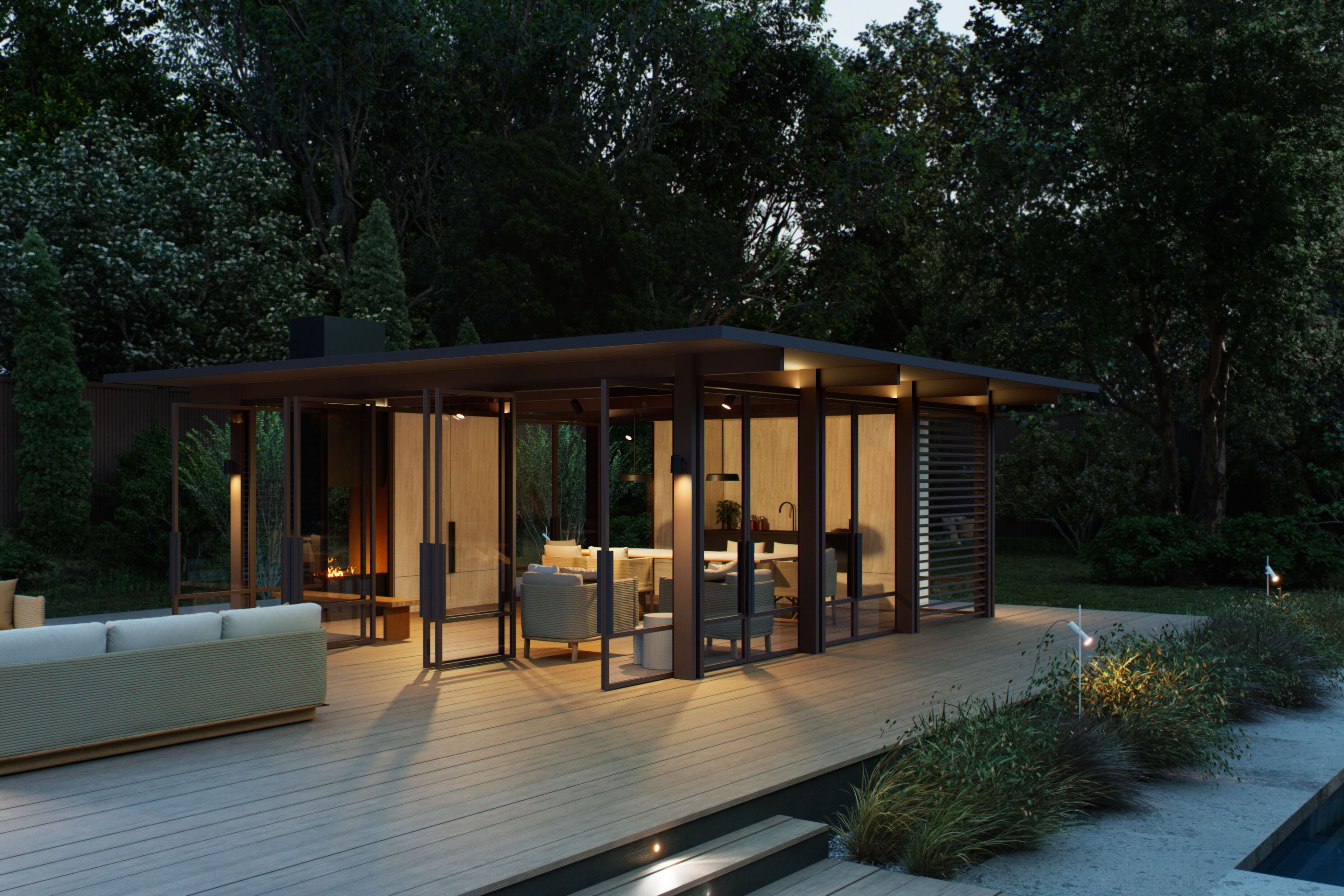 Алюминиевый и стеклянный зимний сад Kettal V PAVILLION ARCH-00117228 - Вид №1