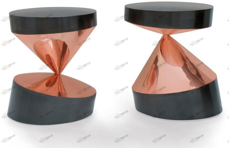 I + I Круглые журнальные столики из латуни и меди sun-id-1348886