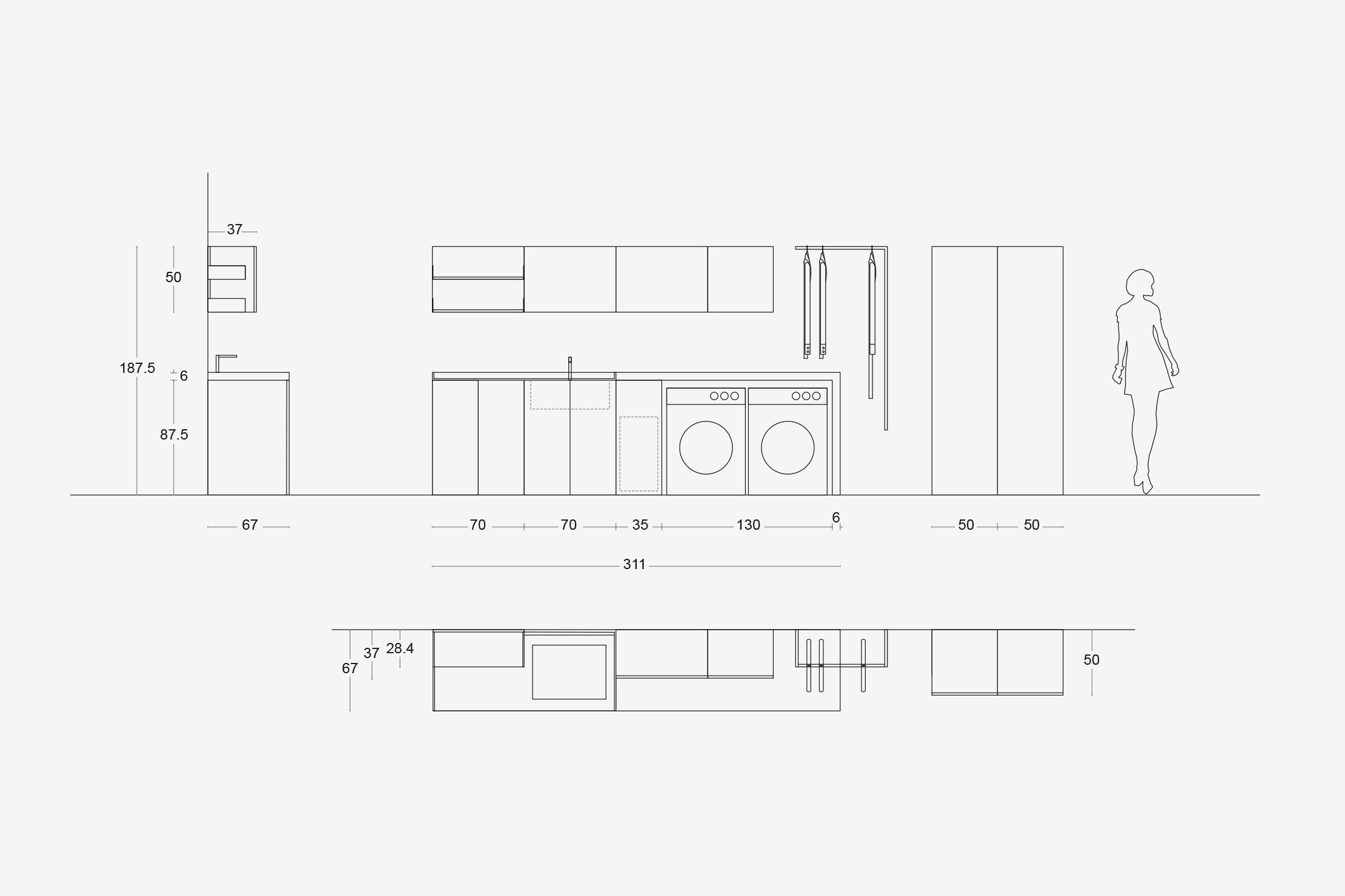 Деревянный шкаф для белья ARCOM I_WASH ARCH-00101475 - Вид №6