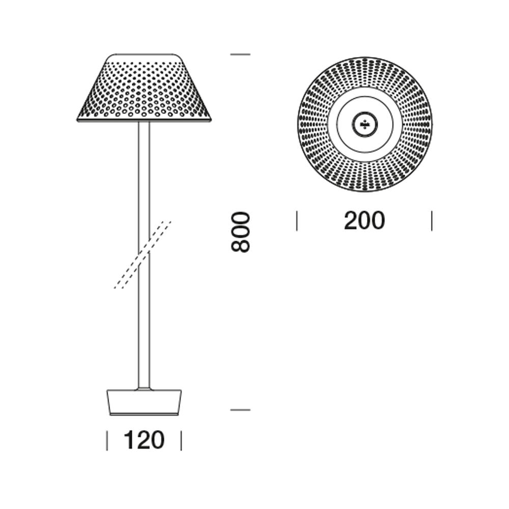 3240266 Мобильный светильник Platek MESH Paletto  MESH H. 800 mm - LED 4000K 87°  - Вид №6