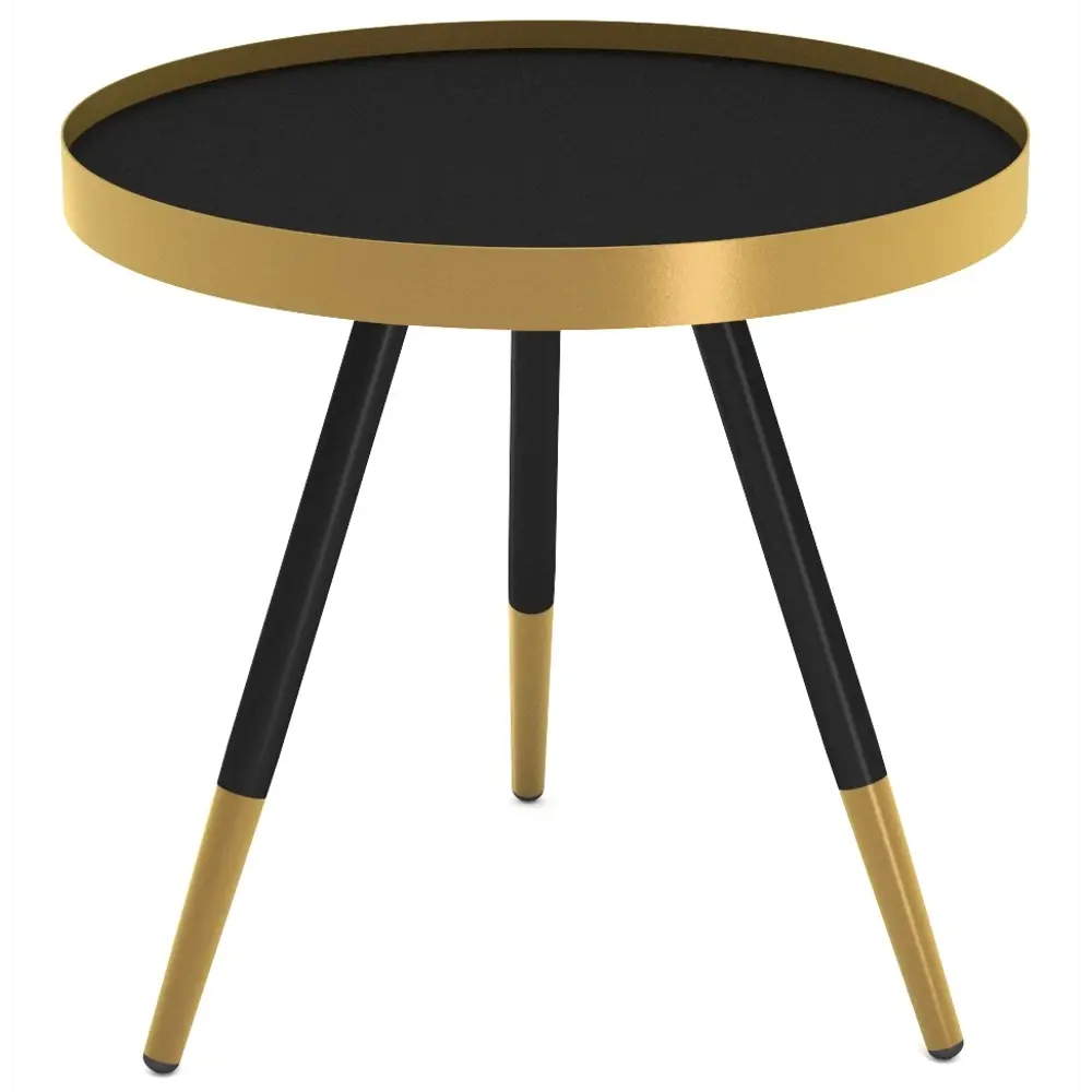 Журнальный столик круглый Gold 43x43x44.5 см черный Sheffilton STLM-2160939 - Вид №1