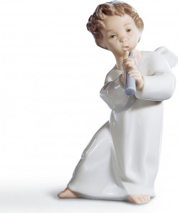 10668960 LLADRO Фигурка Lladro "Ангел с флейтой" 8x16см Фарфор