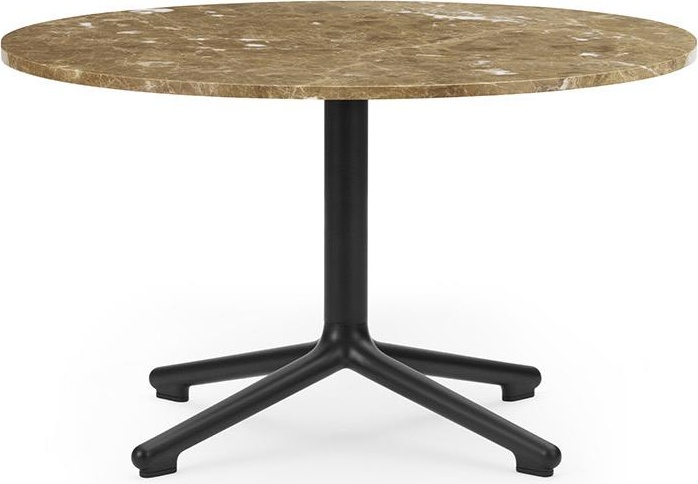 604165 Журнальный столик Black Alu H40 Ø70 см Мрамор Normann Copenhagen Lunar