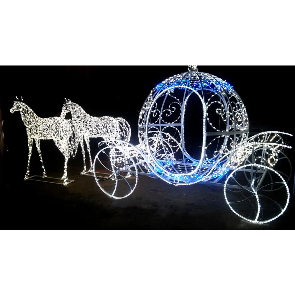 Электрическая светящиеся фигура Карета Золушки 400 LED 180x250x350 см теплый белый свет 86164079 STLM-2091362 LUMINE AJUR 