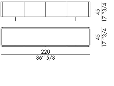 Бронзовый лакированный ТВ-шкаф с распашными дверцами EFORMA ALMA ARCH-00089597 - Вид №3