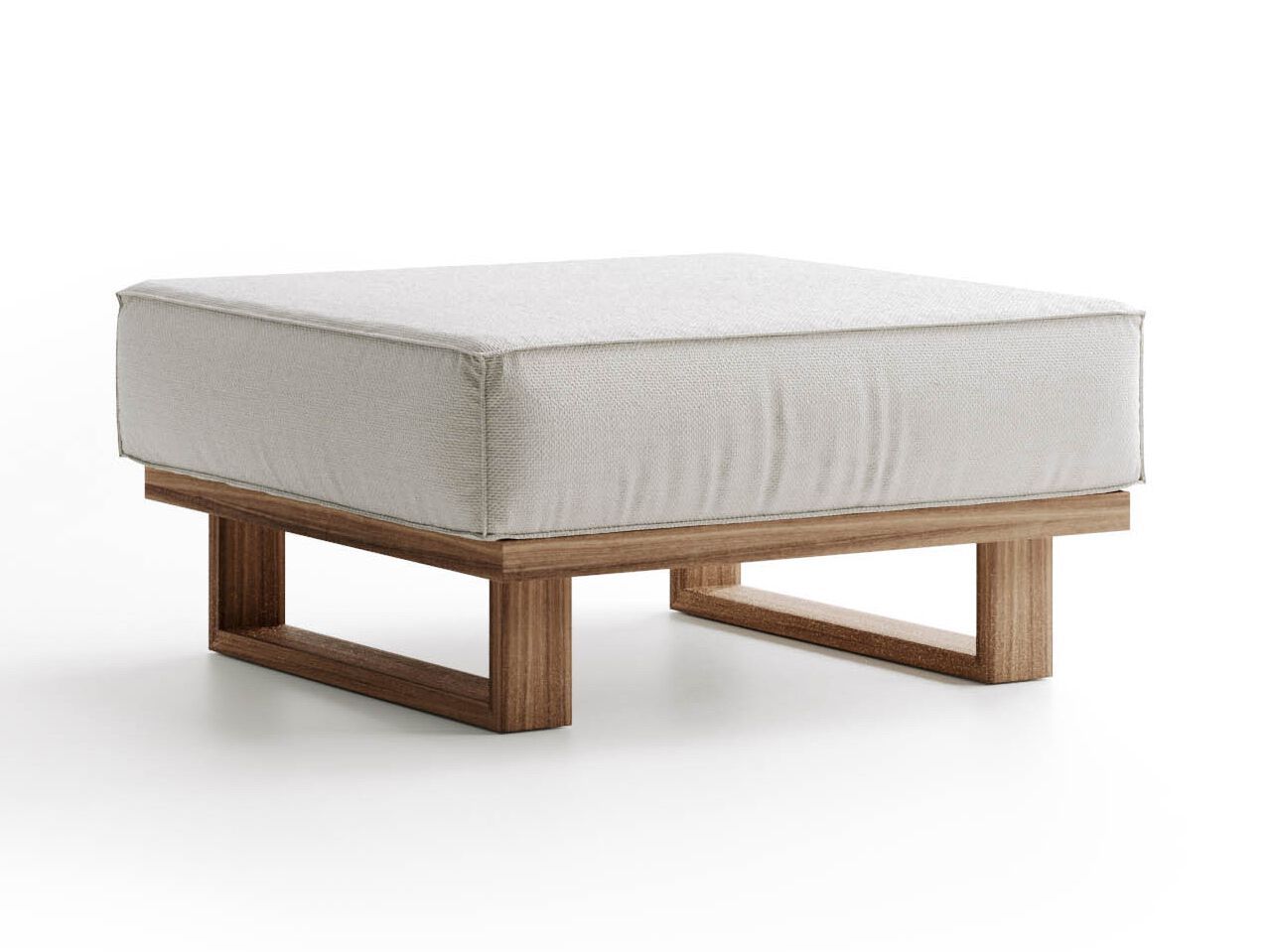 Квадратный садовый пуфик из тикового дерева и технической ткани Atmosphera 9.Zero ARCH-00062432