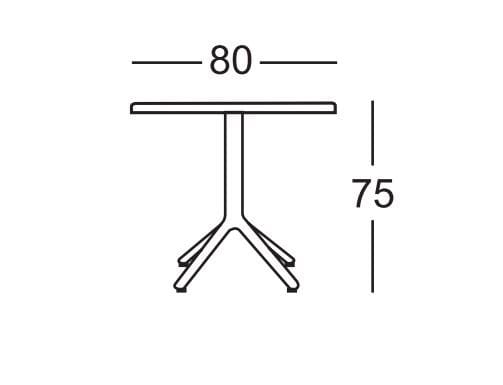 Квадратный стол со спицами S-CAB ECO ARCH-00120147 - Вид №3