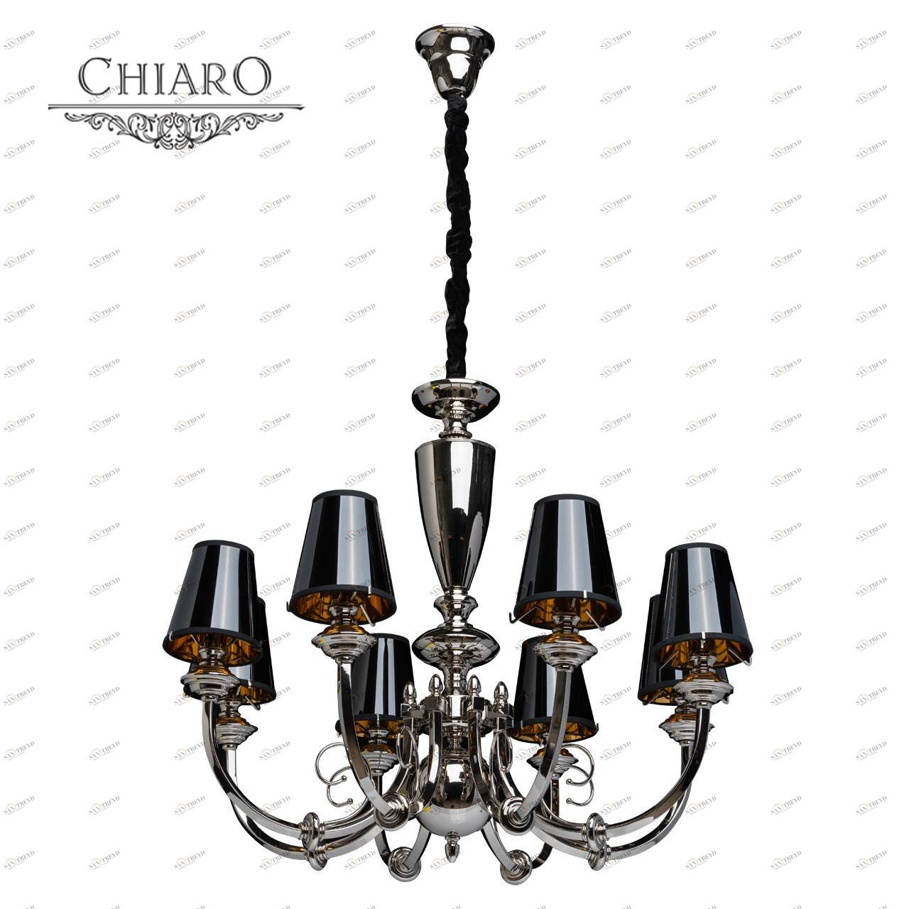 Люстра дизайнерская Sat хром черная 420011008 SUPERNW ДИЗАЙНЕРСКИЕ 056260 Черный 